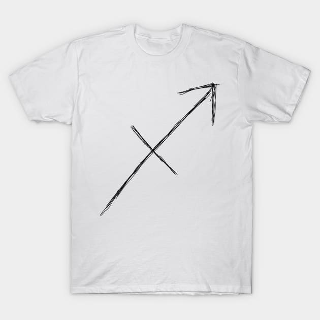 Dark and Gritty Sagittarius Zodiac Sign T-Shirt by MacSquiddles